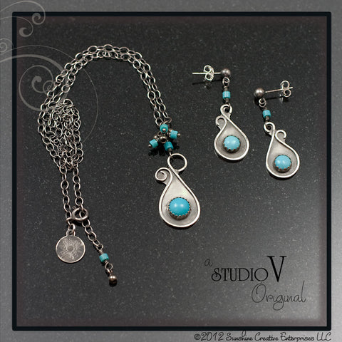 Turquoise Tears Set